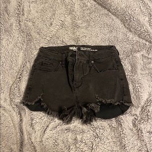 Black High-waisted Shorts